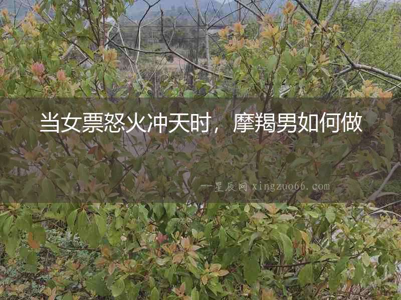當女票怒火沖天時，摩羯男如何做