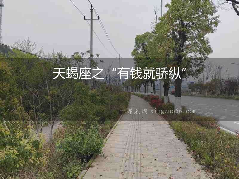 天蝎座之“有錢就驕縱”