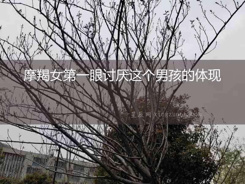 摩羯女第一眼討厭這個男孩的體現