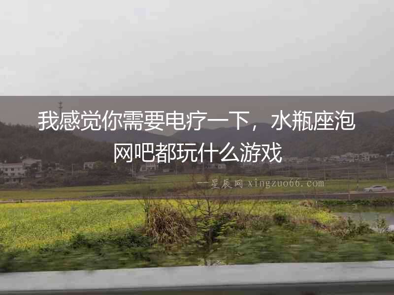 我感覺你需要電療一下，水瓶座泡網吧都玩什么游戲