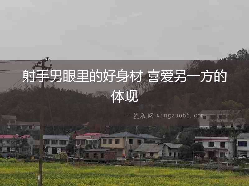 射手男眼里的好身材 喜愛另一方的體現