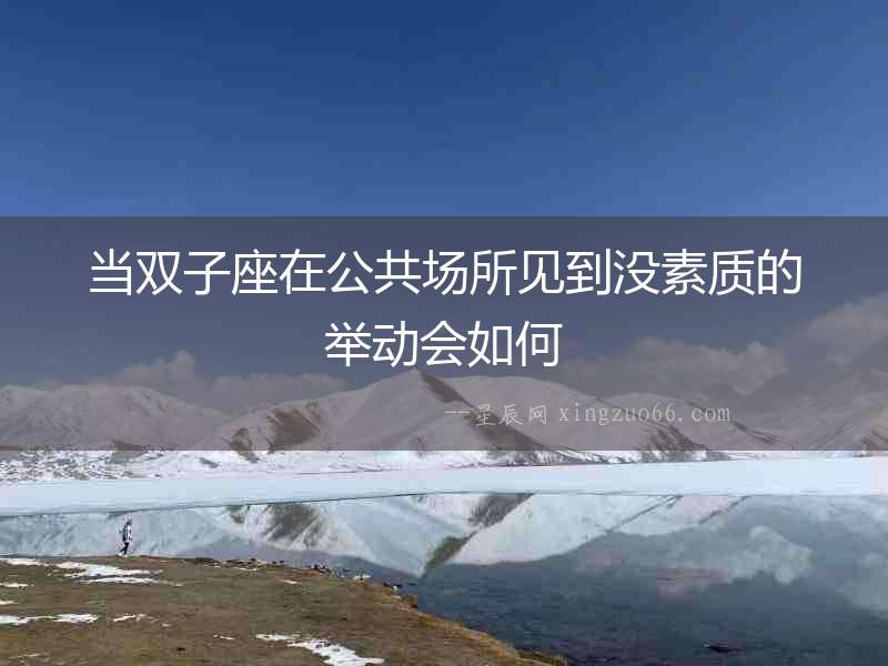 當雙子座在公共場所見到沒素質的舉動會如何