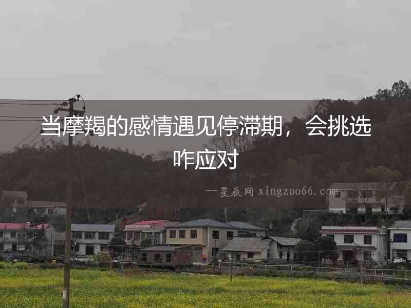 當摩羯的感情遇見停滯期，會挑選咋應對