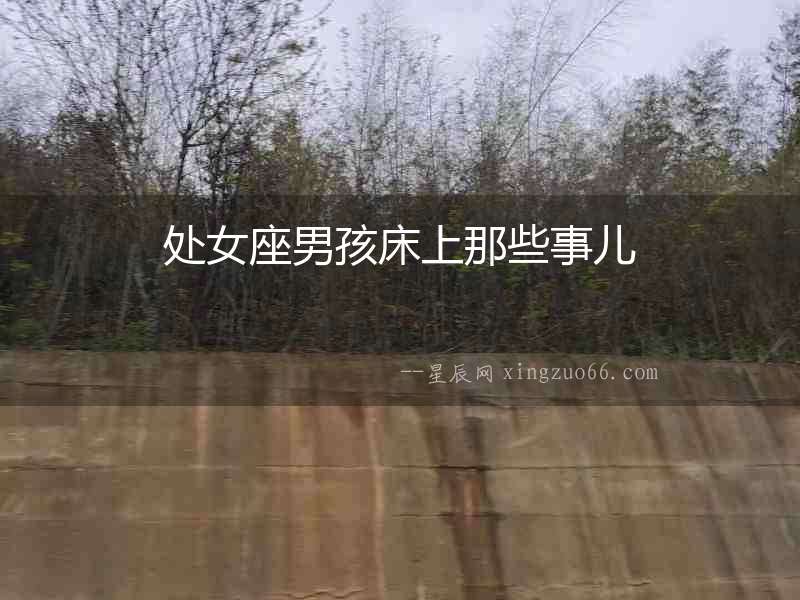 處女座男孩床上那些事兒