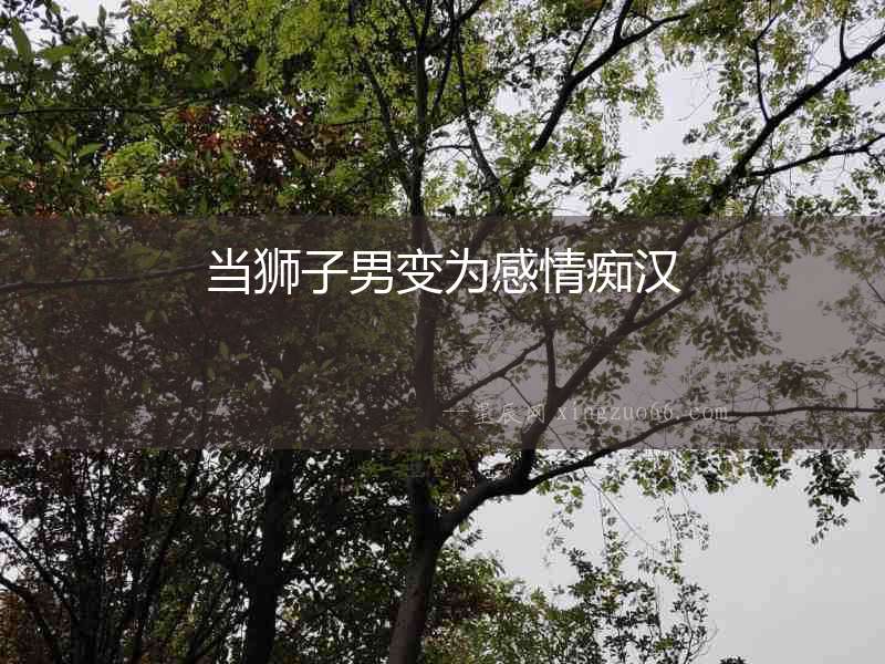 當獅子男變為感情癡漢