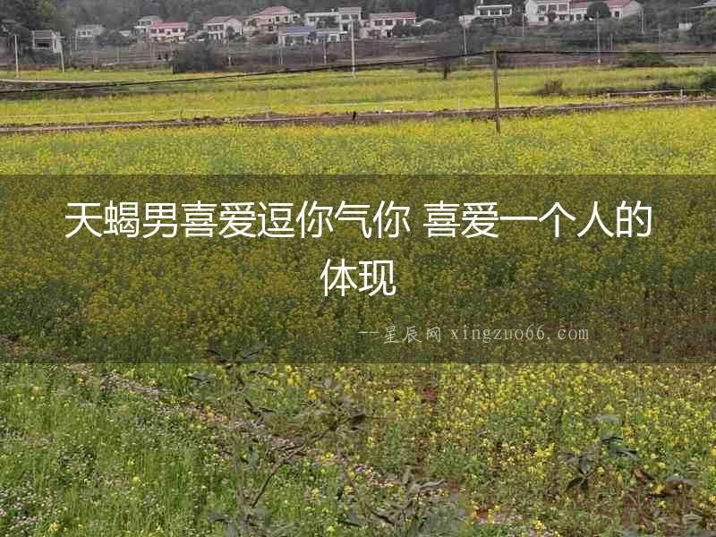 天蝎男喜愛逗你氣你 喜愛一個(gè)人的體現(xiàn)