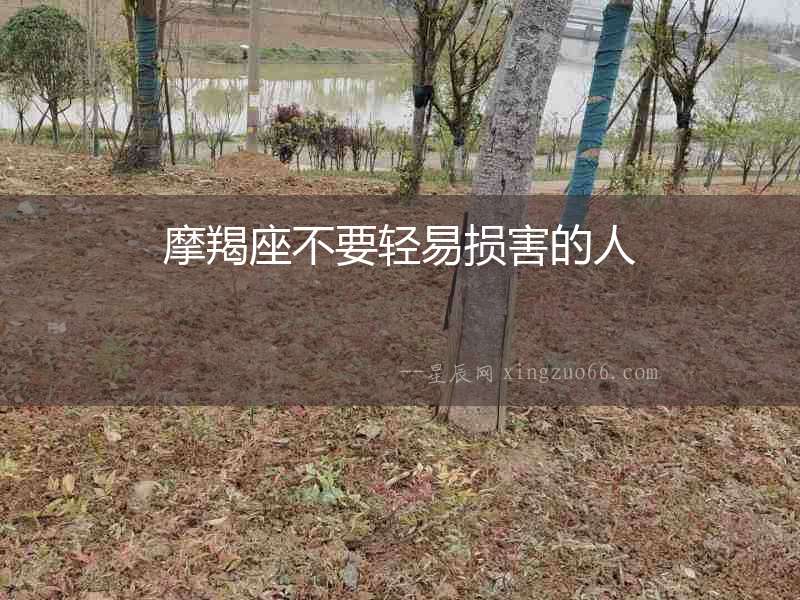 摩羯座不要輕易損害的人