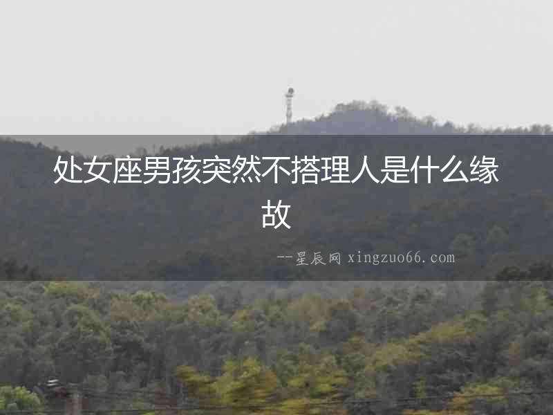 處女座男孩突然不搭理人是什么緣故