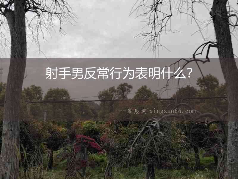 射手男反常行為表明什么？