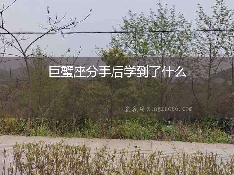 巨蟹座分手后學(xué)到了什么