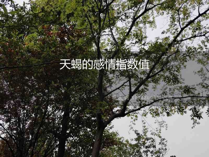 天蝎的感情指數值