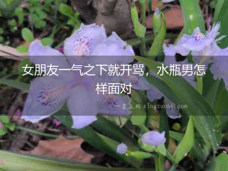 女朋友一氣之下就開(kāi)罵，水瓶男怎樣面對(duì)