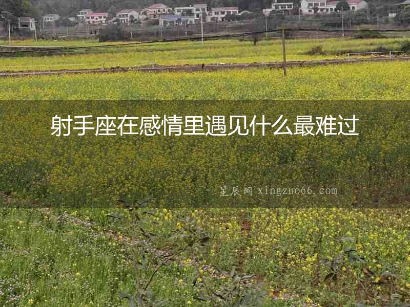 射手座在感情里遇見什么最難過