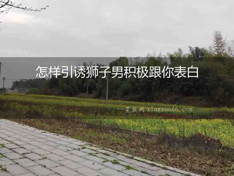 怎樣引誘獅子男積極跟你表白