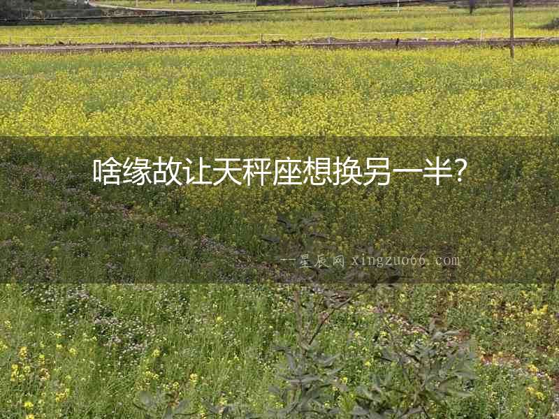 啥緣故讓天秤座想換另一半？
