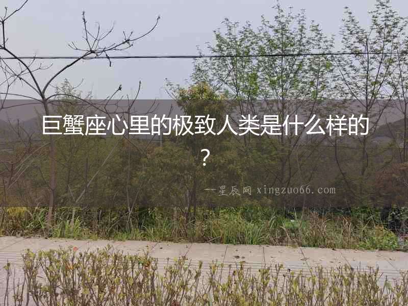 巨蟹座心里的極致人類是什么樣的？