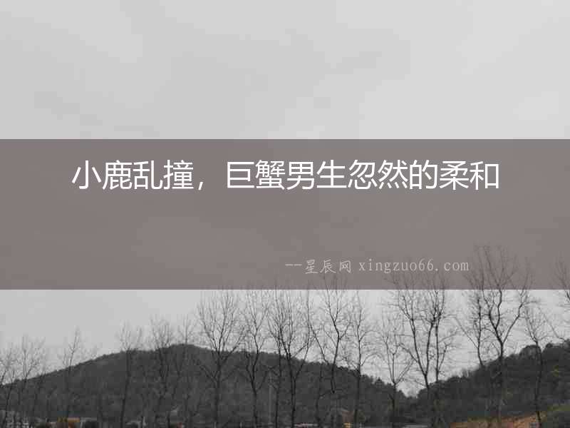 小鹿亂撞，巨蟹男生忽然的柔和