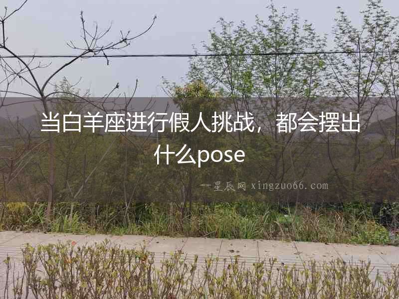 當白羊座進行假人挑戰，都會擺出什么pose