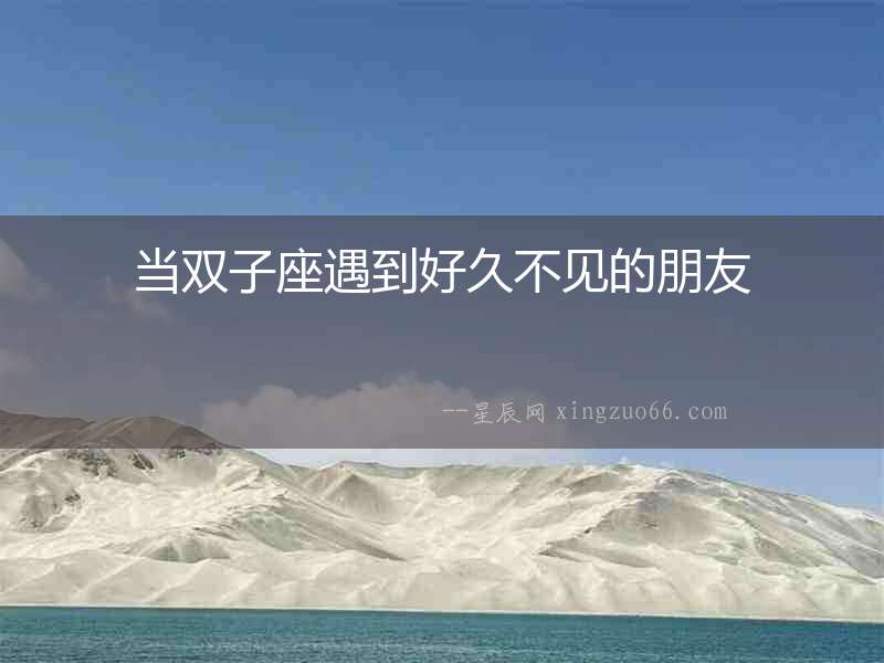 當雙子座遇到好久不見的朋友
