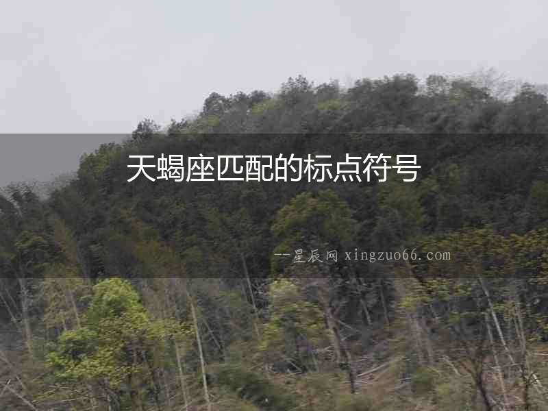 天蝎座匹配的標點符號