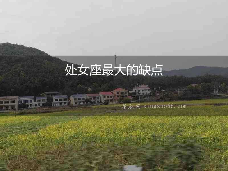 處女座最大的缺點