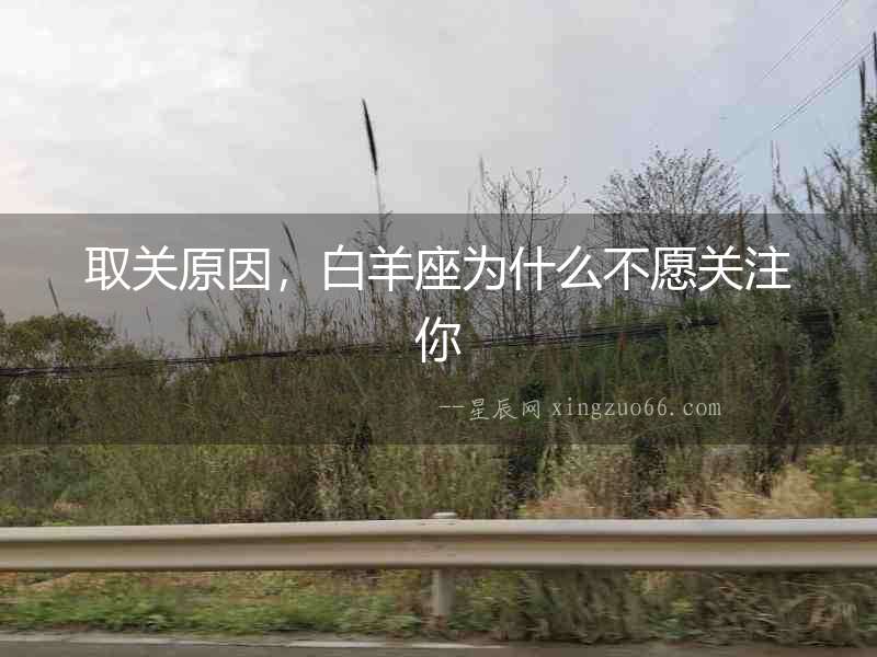 取關原因，白羊座為什么不愿關注你