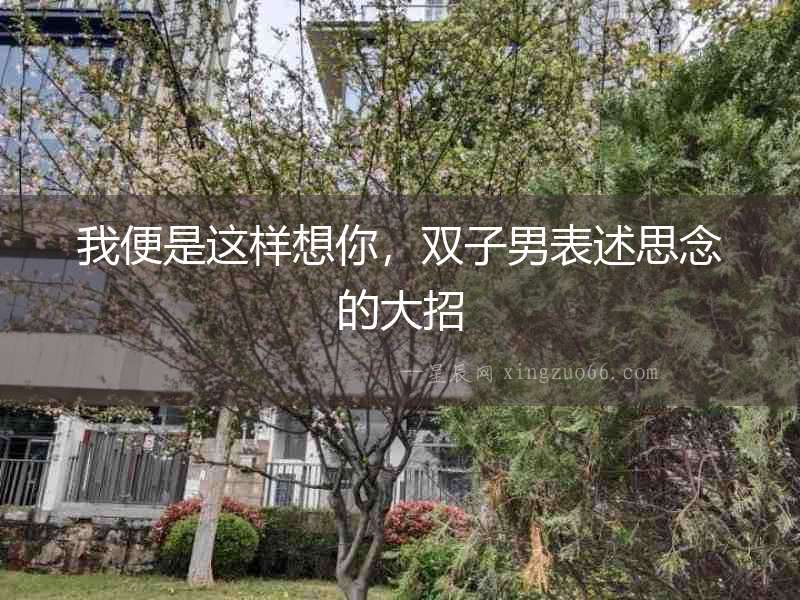 我便是這樣想你，雙子男表述思念的大招