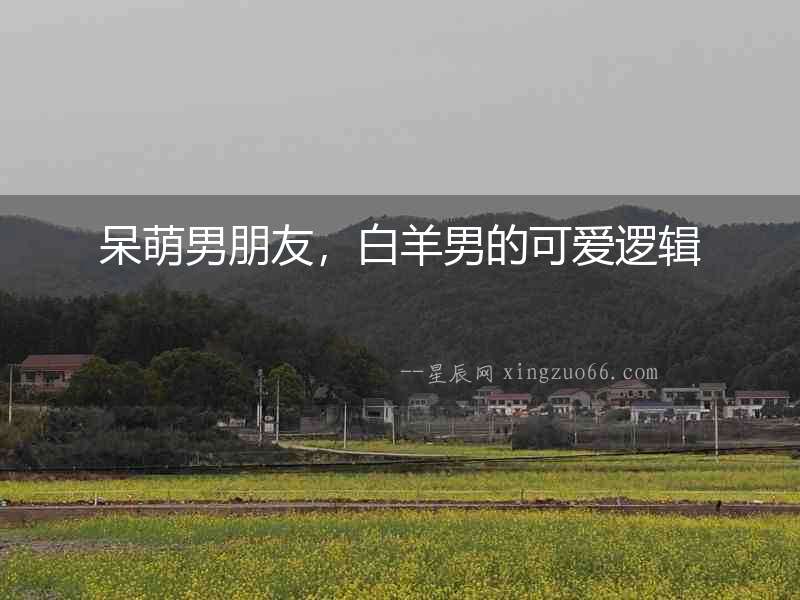 呆萌男朋友，白羊男的可愛邏輯