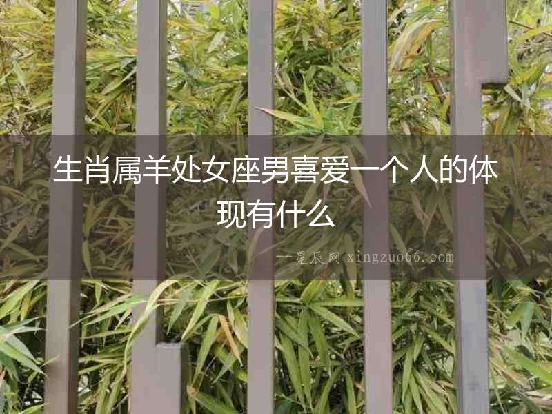 生肖屬羊處女座男喜愛一個(gè)人的體現(xiàn)有什么
