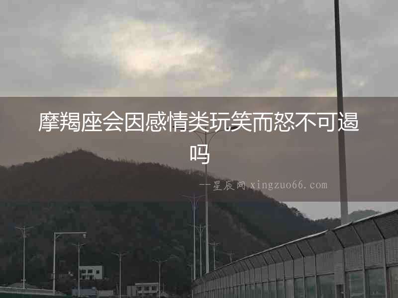 摩羯座會(huì)因感情類玩笑而怒不可遏嗎