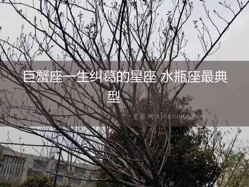 巨蟹座一生糾葛的星座 水瓶座最典型  　　