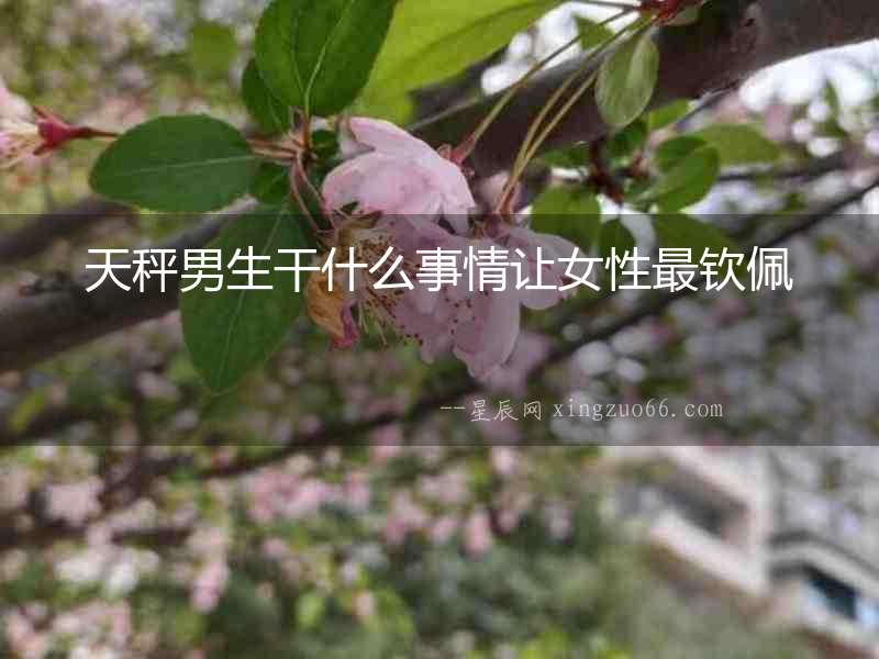 天秤男生干什么事情讓女性最欽佩