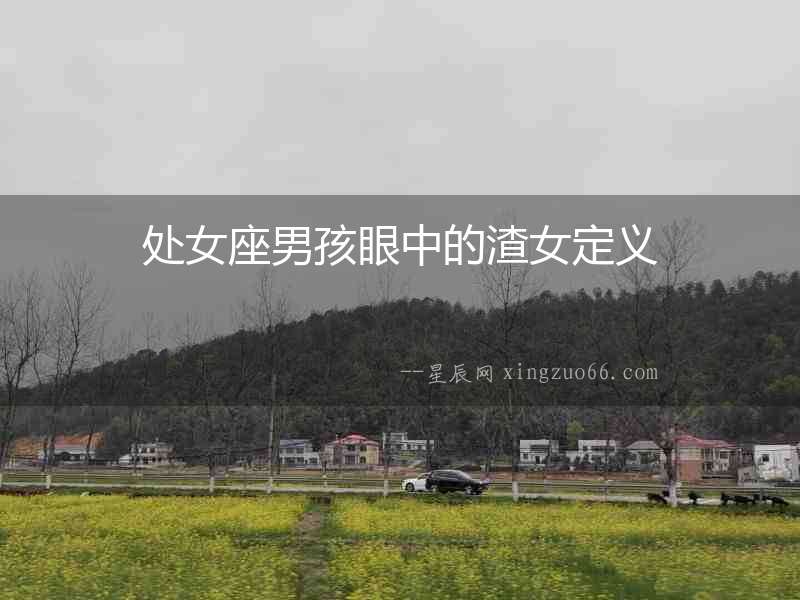 處女座男孩眼中的渣女定義