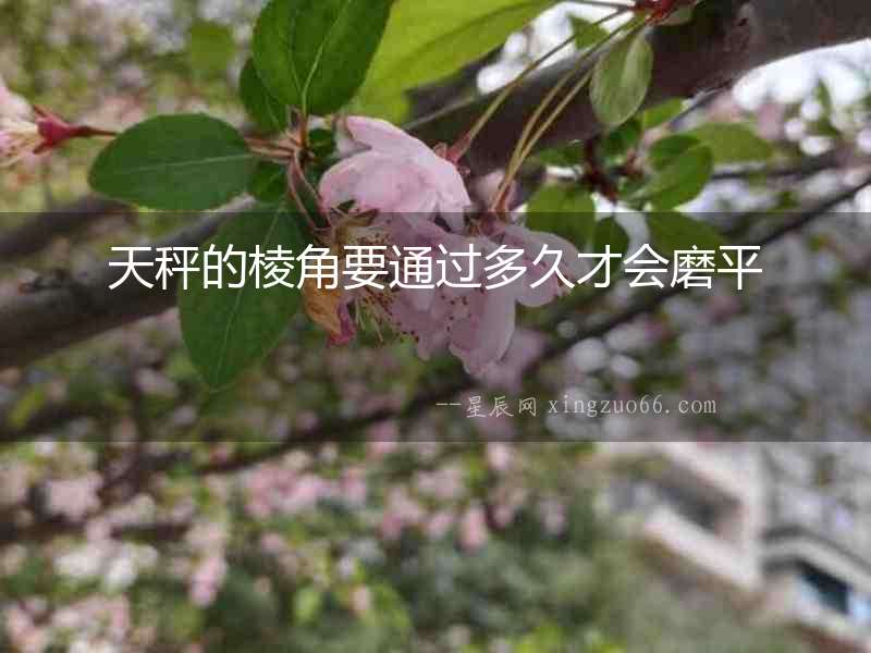 天秤的棱角要通過多久才會磨平