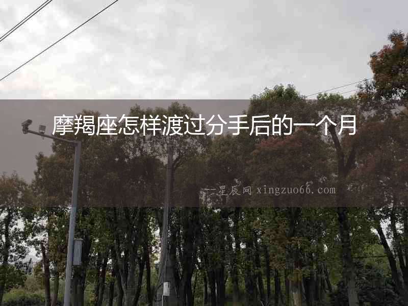 摩羯座怎樣渡過分手后的一個月