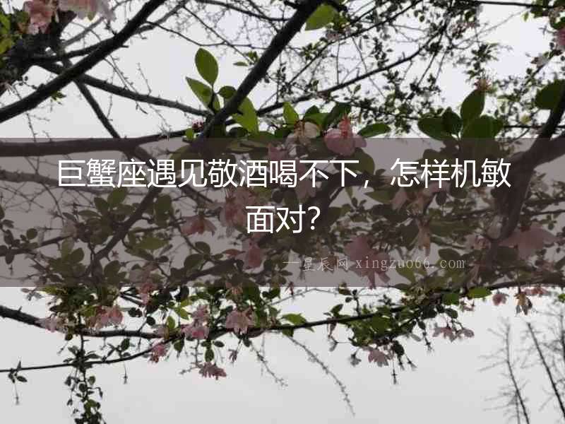 巨蟹座遇見敬酒喝不下，怎樣機敏面對？