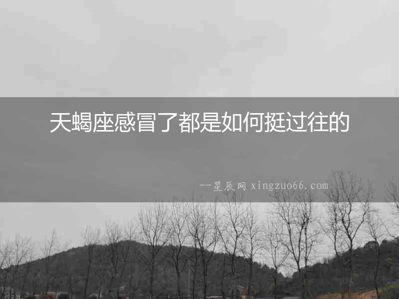 天蝎座感冒了都是如何挺過往的