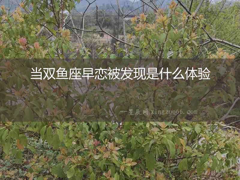 當雙魚座早戀被發現是什么體驗