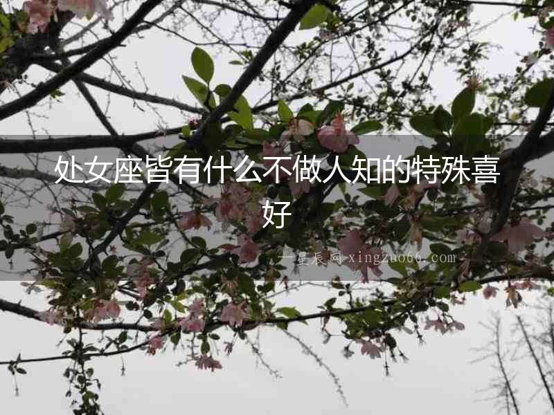 處女座皆有什么不做人知的特殊喜好