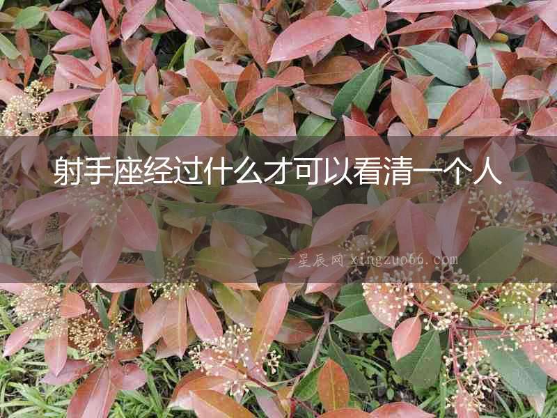 射手座經過什么才可以看清一個人