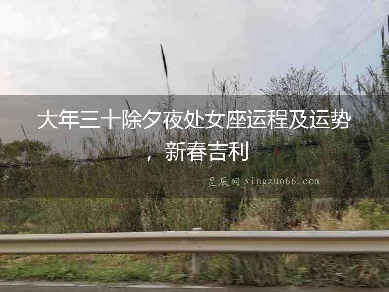 大年三十除夕夜處女座運程及運勢，新春吉利