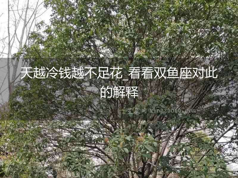 天越冷錢越不足花_看看雙魚座對此的解釋