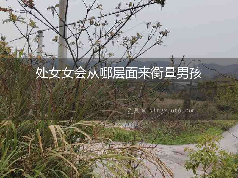 處女女會從哪層面來衡量男孩