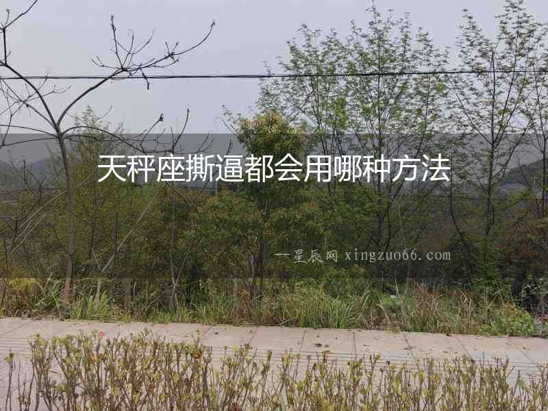 天秤座撕逼都會用哪種方法