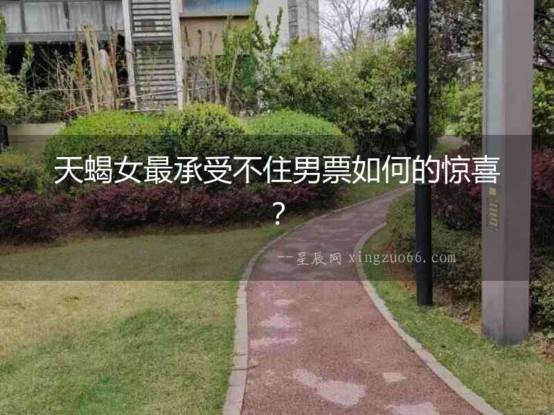 天蝎女最承受不住男票如何的驚喜？