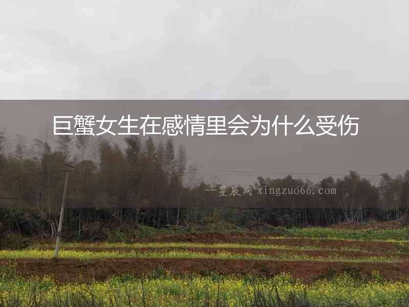 巨蟹女生在感情里會(huì)為什么受傷