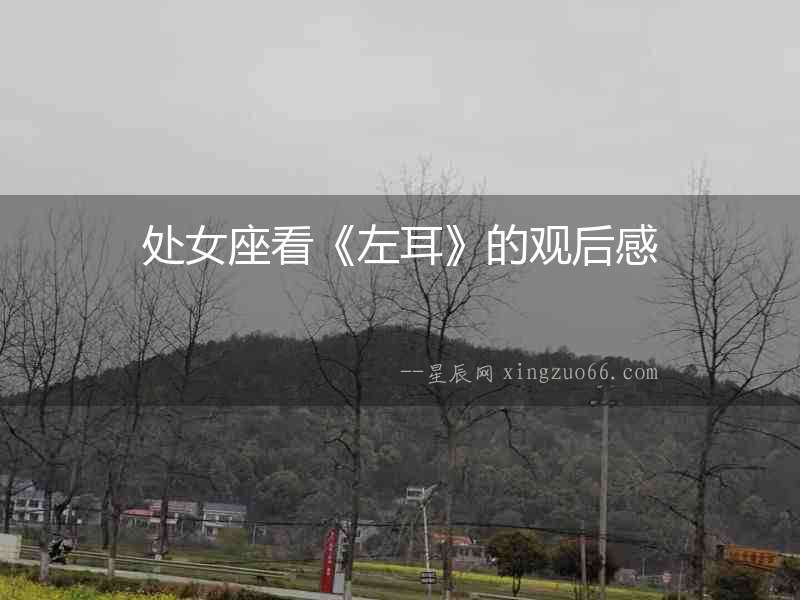 處女座看《左耳》的觀后感