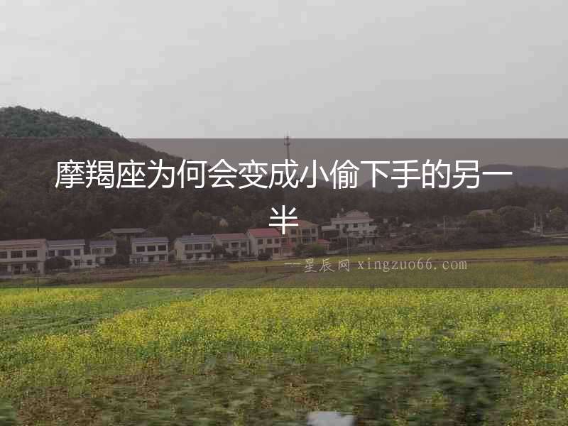 摩羯座為何會變成小偷下手的另一半
