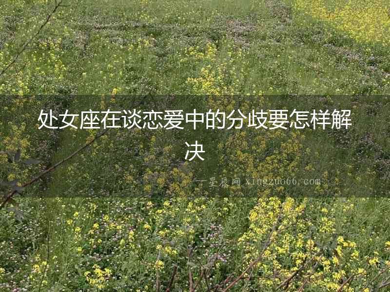 處女座在談戀愛中的分歧要怎樣解決