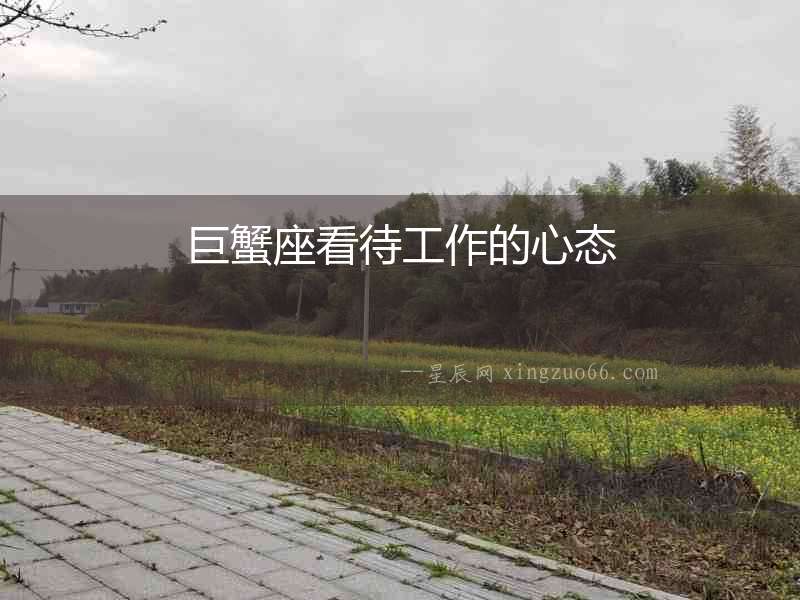 巨蟹座看待工作的心態